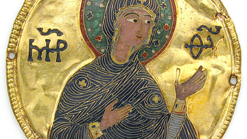 Middle Byzantine Medallion with the Virgin