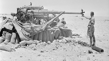 Destroyed German 88mm Gun, El Alamein