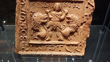 Macedonian Terracotta Icon of Daniel in the Lions' Den