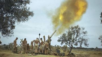 British Artillery Crew, Tunisia, 1943