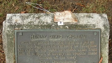 Plaque Commemorating Thoreau's Time in Jail