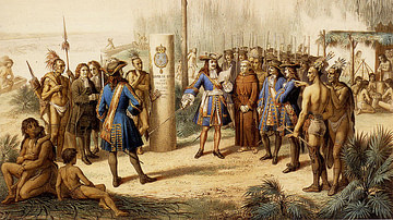 La Salle Claims Louisiana for France, 1682