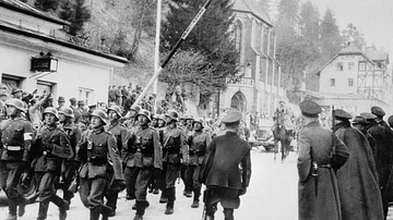 German Troops Crossing the Austrian Border, 1938