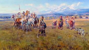 Lewis and Clark Reach the Shoshone Camp