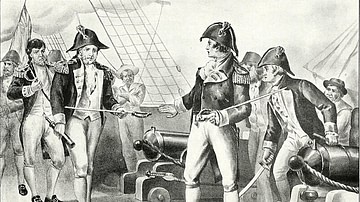 Officers of the USS Chesapeake Surrender to Officers of the HMS Leopard