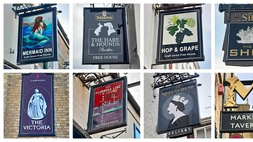 Eight English Pub Signs