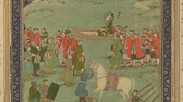 The Emperor Aurangzeb Carried on a Palanquin