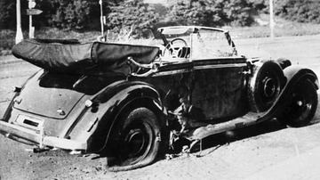 Heydrich's Damaged Car