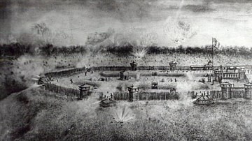 British Cannon Bombardment of Fort Meigs