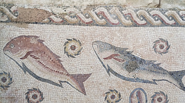 Mosaic Detail from the Roman Temple at Milreu, Portugal