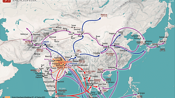 Map of the Origin and Spread of Buddhism