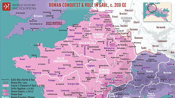 Roman Conquest & Rule in Gaul, c. 200 CE