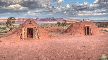 Navajo Hogan in Monument Valley Navajo Tribal Park, Arizona