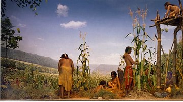 Diorama of the Iroquois Planting the Three Sisters