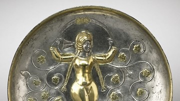 Sassanian Silver Plate with the Goddess Anahita