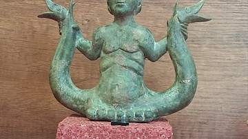 Bronze Figurine of Infant Hercules Killing Serpents