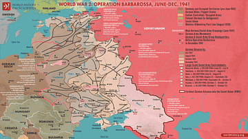 Map of Operation Barbarossa