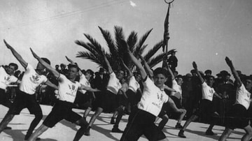 Gymnastic Show Performed by a Group of Balilla