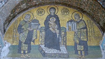 virgin and child enthroned hagia sophia