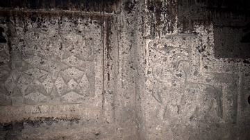 Unusual decor at Geghard Monastery