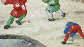 Medieval Children Snowballing