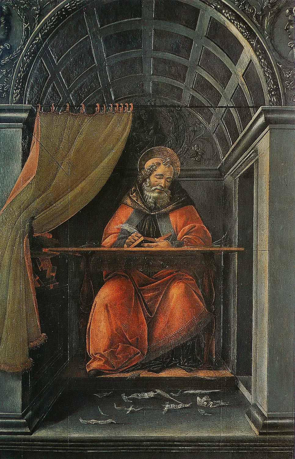 ‘Saint Augustine in His Cell by Sandro Botticelli, 1490-1494 CE.
Uffizi Gallery, Florence.’