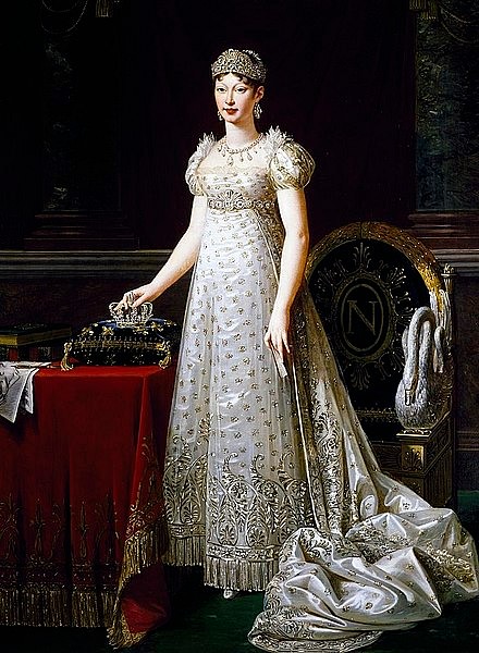 Marie Louise of Austria 1791-1847, Empress of the French, later Duchess of  Parma, in white Empire-line dress with high frilled collar by Jean-Baptiste  Isabey on artnet