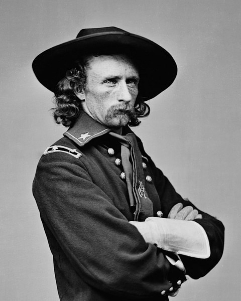 Brevet Major General George Armstrong Custer c. 1865 (by Matthew Brady, CC BY-NC-SA)