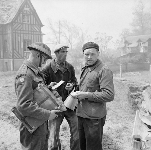French Civilians & British Soldier, D-Day