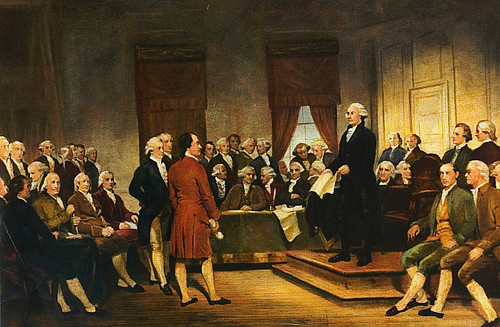 Washington at the Constitutional Convention, 1787 (by Junius Brutus Stearns, Public Domain)