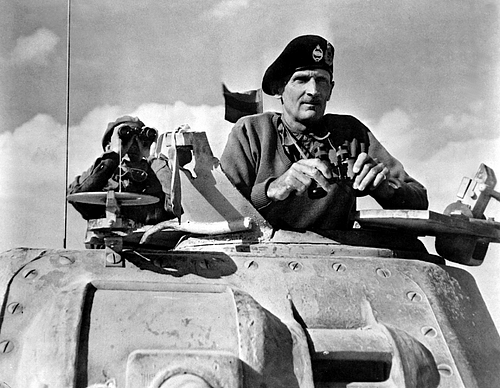 General Montgomery in a Grant Tank (by G.J. Keating - Imperial War Museums, Public Domain)