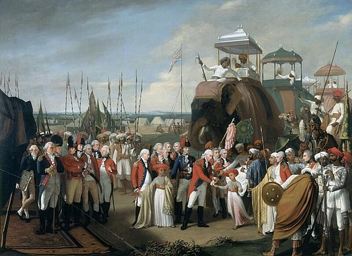 Lord Cornwallis Receives Tipu Sultan's Sons as Hostages