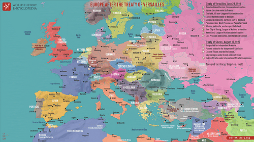 Europe after The Treaty of Versailles (by Simeon Netchev, CC BY-NC-ND)