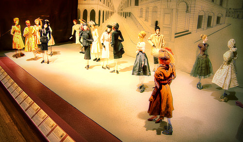 Post-WWII Paris Fashion Doll Display, Maryhill Museum