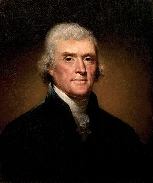 Thomas Jefferson, 1801 (by Rembrandt Peale, Public Domain)