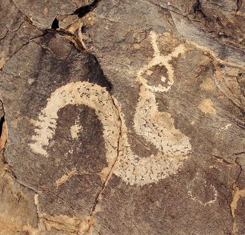 Rock Art Depicting a Horned Serpent