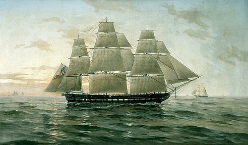 USS Chesapeake (by F. Muller, Public Domain)