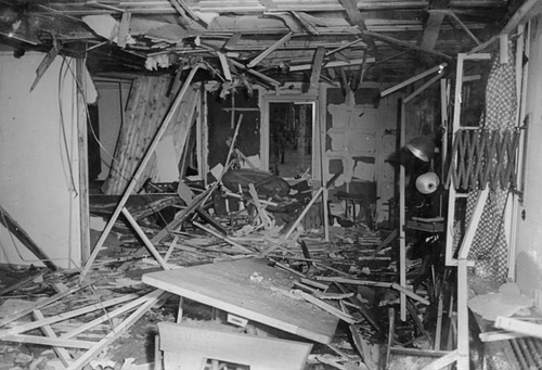 Exploded Hut after the Assassination Attempt on Hitler