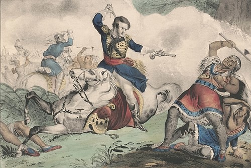 Death of Tecumseh at the Battle of the Thames