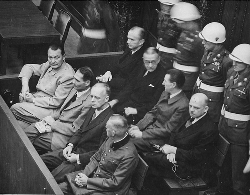 Defendants, Nuremberg Trials (by US Army, Public Domain)