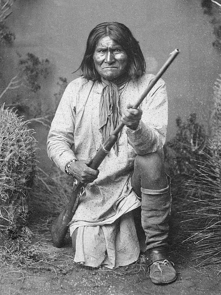 Geronimo, Apache Medicine Man and War Chief (by Ben Wittick, Public Domain)