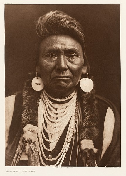 Chief Joseph of the Nez Perce (by Edward S. Curtis, Public Domain)