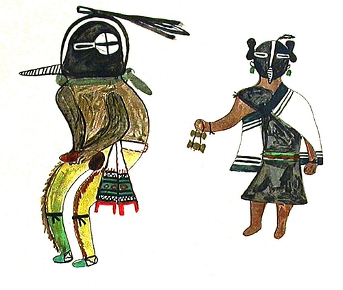 Kokopelli and Kokopelli Mana as Depicted by the Hopi