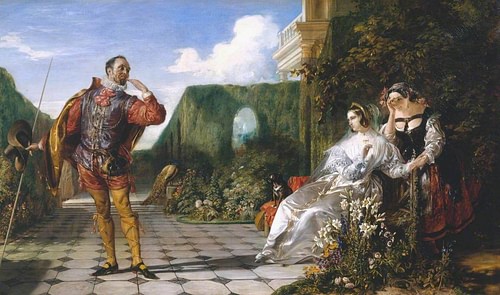 Scene from Twelfth Night - Malvolio and the Countess (by Daniel Maclise, Public Domain)