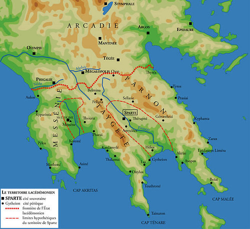 Sparta In Greece Map Sparta - World History Encyclopedia