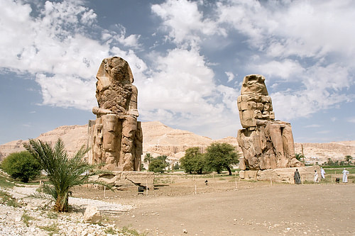 Colossal statue of Amenhotep III, known as Agamemnon in Luxor