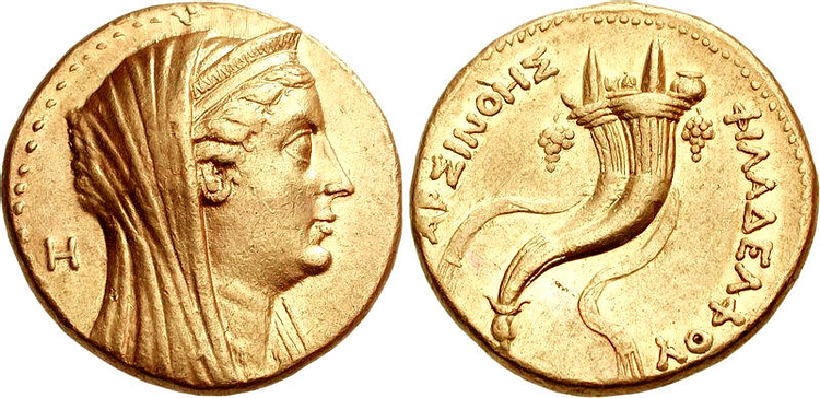 阿尔西诺二世的硬币肖像