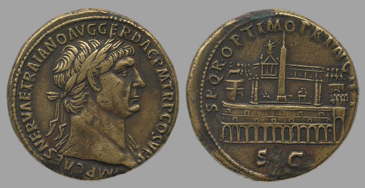Sestertius Commemorating Trajan's Rebuilding of the Circus Maximus
