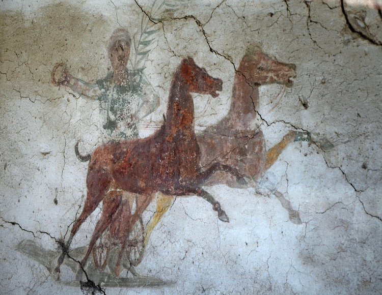 Fresco of a Charioteer from the Green Faction