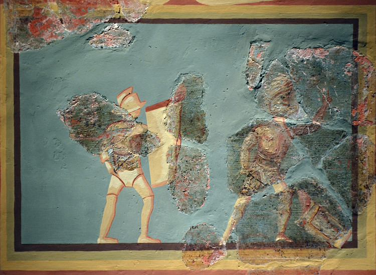 Fresco with Gladiators